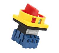 Riuulity Interruptor Disyuntor de Carga de Alto Rendimiento 25A/32A, Interruptor Giratorio Confiable con Protección para Dedos, Ideal para Industrias Químicas y Textiles, Tamaño Compacto, Estructura