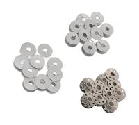 Riuulity Juego de Bobinas de Metal para Máquinas de Coser Industriales, 30 Bobinas para Diversas Necesidades de Costura, Aluminio/alúmina/hierro