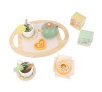 Riuulity Juego de Fiesta de té de Piña para Niñas, Juguete de Simulación de té de la Tarde, Juego Educativo para el Hogar, Jardín de Infantes, Escuela, Incluye Bandeja, Tetera, Tazas, Postres,