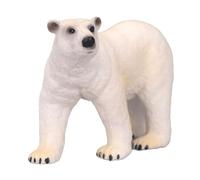 Riuulity Juego de Juguetes de Escultura de Oso Blanco, Figuras Realistas para Educación y Juego, con un Aspecto Muy Detallado, Cara Linda y Ojos Infantiles, 2 Paquete, para Niños