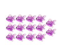 Riuulity Juego de Juguetes de Peces de Colores Pequeños, 14 Piezas Realistas de Goma TPR, Figuras de Peces para Jugar en la Bañera, Juegos de Carnaval, Contar en el Aula (Purple)