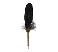 Riuulity Juego de Pluma Retro con Puntas Reemplazables, Patrón Exquisito Elegante para Regalo de Práctica de Escritura de Caligrafía (BLACK)