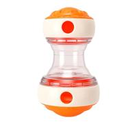 Riuulity Juguete Interactivo para Perros, Pelota Dispensadora de Golosinas con Mecanismo Ajustable de Torsión, para Juegos de Cerebro Lento y Alimentación Lenta (Orange)