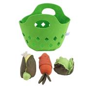 Riuulity Juguetes Vegetales de Peluche, Juego de Alimentos Blandos para Niños Pequeños, Entrenamiento Manual, Zanahoria, Repollo, Maíz, Materiales Seguros para el Desarrollo Sensorial
