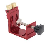 Riuulity Kit con Portapiezas con Orificios, Guía de Taladro de Tornillo Oculta de Aleación de Aluminio Ajustable para Carpintería, Uso Portátil de Bricolaje