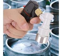 Riuulity Kit de Cargador de Barril de Cerveza Casera, Fácil de Instalar, Funciona con Medidor de Inflado para Elaboración de Cerveza, Negro/amarillo (BLACK)