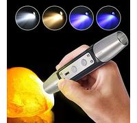 Riuulity Linterna de Doble Cabeza con Luz de Evaluación de Jade, Antorcha Brillante Recargable por USB para Identificación de Gemas