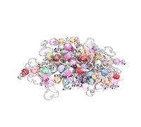 Riuulity Llavero con Alas de ángel con Cuentas de Colores, Paquete de 30 Mini Colgantes para Llaves para Regalos de Hogar o Fiesta