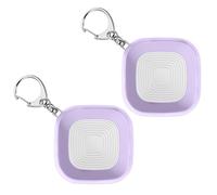 Riuulity Llavero de Alarma de Emergencia, Llavero de Alarma de Emergencia con Carga USB, Equipo Reflectante para Correr, Paquete de 2 para Mujeres y Niños Que Caminan en Bicicleta (Purple)