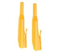 Riuulity Long Nasal Marking Cover con un Desfiladero de Bolsillo, Conjunto de 2 Cubiertas de Lápiz de Carpintería para Proyectos de Mejoras para el Hogar, Materiales ABS (YELLOW)