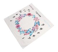 Riuulity Manta de Hito Mensual de Poliéster Suave para bebé, Telón de Fondo Duradero para Fotos de bebé para Bebés, Niños y Niñas, 39,4x39,4 Pulgadas