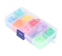 Riuulity Marcador de Puntadas para Tejer, 100 Unidades, Contador de Agujas con de Ganchillo con Caja de Almacenamiento, 10 Colores para Tejer y Hacer Ganchillo