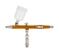 Riuulity Mini Pistola de Aerógrafo de Pintura, área de Pulverización Ajustable, Ajuste Externo de Cola, Herramienta de Pulverización de Boquilla de 0,3 Mm para Pintura en Color y Pasteles de