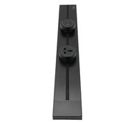 Riuulity Modern Wall Mount Power Strip 8000W Riel DE 8000W Sala DE Electrical EXTRACTRICA para COMERACIÓN DE Oficina, ALEACIÓN DE Aluminio Largo (2 Socket Universal 13A 3250W + 1 Salida del)