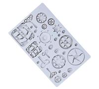 Riuulity Molde de Silicona para Decoración de Pasteles con Engranajes Retro, Diseño de Engranajes Industriales Vintage, para Chocolate y Mini Pasteles, Apto para Uso en Horno y Refrigerador (Como se