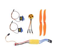 Riuulity Motor sin Escobillas A2212 2200KV 30A ESC SG90 9G Servo 6035 Kit de Hélice para Entusiastas de los Aviones RC ABS + Componentes Electrónicos (Motor 2212 KV2200 + hélice 6035 + Mecanismo de)