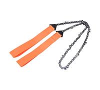Riuulity Motosierra de Bolsillo Portátil de 24 ", Sierra con Cremallera de Supervivencia, Herramienta de Cadena de Sierra Manual para Cortar Madera en Naranja, Motosierra de Camping para Caza