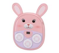 Riuulity Music Boxing Bunny Trainer Punzonadora Montada en la Pared para Niños, Adorable Entrenamiento de Música Objetivo de Boxeo Electrónico para Ejercicio en el Hogar (Pink)