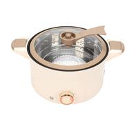 Riuulity Olla Caliente Eléctrica, Cocina Antiadherente de 1000W 3L con | Control de Perilla Mecánico, Apagado Automático contra Quemaduras Secas, para Freír Al y Hervir, Diámetro de 9,4 Pulgadas