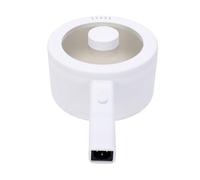 Riuulity Olla Eléctrica para Cocinar 1800 Ml Antiadherente con Vaporera | Olla Caliente con Revestimiento Cerámico, 600 W para Freír Hervir Cocinar Al para Hogar Dormitorio, Aislado, Temporizador
