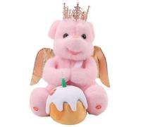 Riuulity Oso De Peluche Cantante Interactivo, Juguete De Peluche Eléctrico para Vacaciones De Cumpleaños, Juguete Educativo para Niños, Lindo Diseño para Entretenimiento (Pink)