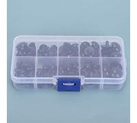 Riuulity Osos de Juguete para Niños, Ojos de Muñeca, Botón Negro de Plástico, Material de Manualidades DIY para Marionetas Hechas a Mano, 100 Ojos de Muñeca para Regalos