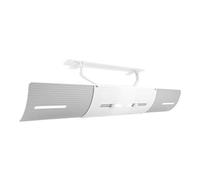 Riuulity Parabrisas Retráctil Blanco, Protector Antiviento, Deflector de Aire Acondicionado para Temperatura Ambiente Controlada, Tablero de Persiana de Salida de Parabrisas Giratorio Ajustable para