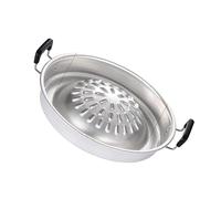 Riuulity Parrilla para Barbacoa, Olla Caliente, Auténticos Sabores Tradicionales, Cocina de Doble Propósito para Reuniones Familiares, Picnics Al Aire Libre, Aluminio (L)