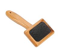 Riuulity Peine de Pelo para Perros, Cepillo Ecológico para Quitar el Pelo, para el Cuidado Diario del Cabello para Perros, bambú, 5,71x2,95 Pulgadas (descargado)