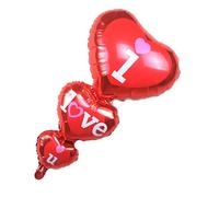 Riuulity Película de Aluminio con Letras I Love You, Globo para Decoración de Propuesta de Boda, 37,79x19,68 Pulgadas, Rojo