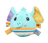 Riuulity Pelota Sensorial para bebé, Sonajero Infantil con Sonido Arrugado, Juguete de Peluche Musical Relajante para Recién Nacidos, Peluche Suave, Juguete para Recién Nacido (elefante)