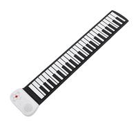 Riuulity Piano Electrónico Enrollable Portátil, 49 Teclas, Sonido Realista, Juguete de Piano Enrollable Manual para Niños, Juguete Práctico de Aprendizaje y Entretenimiento (Teclas en blanco y negro)