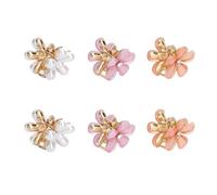 Riuulity Pinzas para el Cabello con Forma de Flor Pequeña, Pinzas para el Cabello Duraderas y Bonitas, Fijación del para Niñas y Mujeres, 18 Uds., Material ABS Portátil Compacto