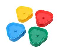Riuulity Portatarjetas Colorido en Forma de Triángulo Estante para Tarjetas de Acción de Resorte para Adultos y Niños para Juegos de Póquer Material Plástico 4 Piezas para el Hogar