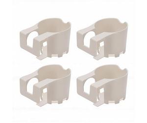 Riuulity Portavasos de Plástico ABS para Piscina, Abrazadera Duradera para Bebidas para Piscinas sobre el Suelo, Paquete de 4 (White)