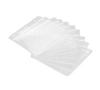 Riuulity Protector de Tarjeta Funda de PVC 10PCS Portatarjetas de Identificación Transparente para Festival Oficina Evento 4.7x4.3in Funda Impermeable para Tarjeta de Registro para Funcionarios