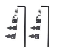 Riuulity Puerta de Madera Puerta Grasco Molido Hardware de Servicio Pesado - 2 Caña Tornillo de Tornillo Vista de Caída de 18 Pulgadas - Proteja las del Movimiento, el Pasador de Hierro del Tapón de