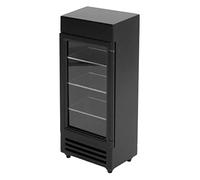 Riuulity Refrigerador Vertical para Casa de Muñecas a Escala 1:12, Material de Abedul de Primera Calidad, Interacción Entre e Hijos, Diseño Exquisito (Black)