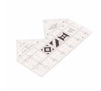 Riuulity Regla Acrílica de Doble Tira para un Corte Triangular Preciso - Reglas para Acolchar Transparentes con Diseño Antideslizante para Sastres y Diseñadores - Fácil de Usar (90 grados #08)