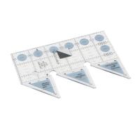 Riuulity Regla Acrílica de Doble Tira para un Corte Triangular Preciso - Reglas para Acolchar Transparentes con Diseño Antideslizante para Sastres y Diseñadores - Fácil de Usar (45 grados #02)