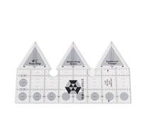 Riuulity Regla Acrílica de Doble Tira para un Corte Triangular Preciso - Reglas para Acolchar Transparentes con Diseño Antideslizante para Sastres y Diseñadores - Fácil de Usar (60 grados #06)