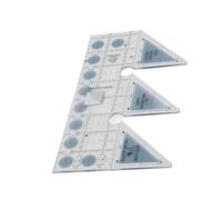 Riuulity Regla Acrílica de Doble Tira para un Corte Triangular Preciso - Reglas para Acolchar Transparentes con Diseño Antideslizante para Sastres y Diseñadores - Fácil de Usar (45 grados #03)