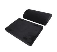 Riuulity Reposapiés Ajustable, Reposo de Esponja Premium con Espuma de Memoria, Diseño Clásico Negro, Forma Ergonómica de Semi Cilindro, para Oficina, Hogar, Viajes con Alta Resistencia