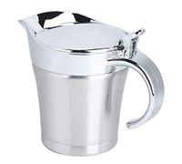 Riuulity Salsera Olla para Salsa con Aislamiento de Doble Capa Diseño Ergonómico para Utensilios de Cocina 450 Ml, Adecuada para Cualquier Tipo de Salsa, Fabricada en Acero Inoxidable 304