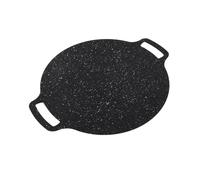 Riuulity Sartén para Parrilla Coreana, Plancha para Barbacoa Al Aire Libre de Piedra Maifan para Barbacoa Coreana, con Revestimiento Antiadherente de 6 Capas, Compatible con Estufas (30 centimetros)