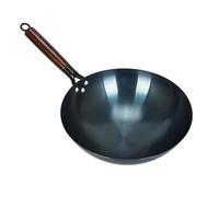 Riuulity Sartén Wok China de Hierro, único Antiadherente de Fondo Redondo con Sabor y Textura Antiguos para una Cocina Saludable, Amplias Aplicaciones en el Hogar y Restaurantes (36cm)
