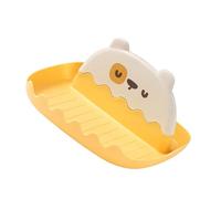 Riuulity Soporte para Utensilios, Soporte para Cucharas de Diseño Elegante, para Utensilios con Tapa de Olla para Cocina Organizada, Material PP, 8 X 6,1 X 6,7 Pulgadas (YELLOW)