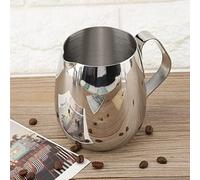 Riuulity Suave Surface de Acero Inoxidable Mangua de la Taza de Espuma de café Antislip para -lovers (600 ml)