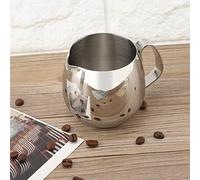 Riuulity Suave Surface de Acero Inoxidable Mangua de la Taza de Espuma de café Antislip para -lovers (300ML)