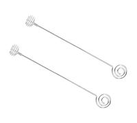 Riuulity Swizzle Sticks Batidor de Crema de Acero Inoxidable Duradero para Cócteles Bebidas Acero Inoxidable 2 Piezas Varillas para café, Varilla Agitadora en Espiral para el Hogar, Bar, Cocina